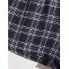 imageMakeMeChic Womens Elastic Waisted Plaid Shorts Lounge Pajama ShortsNavy Blue