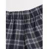 imageMakeMeChic Womens Elastic Waisted Plaid Shorts Lounge Pajama ShortsNavy Blue