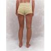 imageMakeMeChic Womens Stripes Pattern Knitted Shorts Elastic Waist Skinny Fit Track ShortsYellow