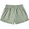 imageMakeMeChic Womens Elastic Waisted Plaid Shorts Lounge Pajama ShortsGingham Green