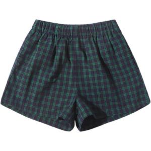 imageMakeMeChic Womens Elastic Waisted Plaid Shorts Lounge Pajama ShortsMulti1
