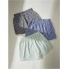 imageMakeMeChic Womens 3 Pack Plaid Boxer Shorts Y2k Elastic High Waist Lounge Gingham ShortsGreen Blue Black
