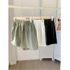 imageMakeMeChic Womens 3 Pack Plaid Boxer Shorts Y2k Elastic High Waist Lounge Gingham ShortsSolid Black White Green