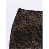 imageMakeMeChic Womens Cheetah Print Capri Leggings High Elastic Waist Y2K Knee Length LeggingsMulticolor B