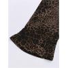 imageMakeMeChic Womens Cheetah Print Capri Leggings High Elastic Waist Y2K Knee Length LeggingsMulticolor B