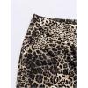 imageMakeMeChic Womens Cheetah Print Capri Leggings High Elastic Waist Y2K Knee Length LeggingsMulticolor C