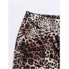 imageMakeMeChic Womens Cheetah Print Capri Leggings High Elastic Waist Y2K Knee Length LeggingsMulticolor a