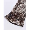 imageMakeMeChic Womens Cheetah Print Capri Leggings High Elastic Waist Y2K Knee Length LeggingsMulticolor a