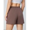 imageMakeMeChic Womens Elastic Waist Drawstring Sweat Shorts Workout Running Track ShortsMocha Brown a