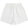imageMakeMeChic Womens Elastic Waist Drawstring Sweat Shorts Workout Running Track ShortsWhite