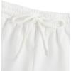 imageMakeMeChic Womens Elastic Waist Drawstring Sweat Shorts Workout Running Track ShortsWhite