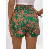 imageMakeMeChic Womens Floral Boho Shorts Twist Front Elastic Waist Summer SkortsGreen