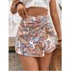 imageMakeMeChic Womens Floral Boho Shorts Twist Front Elastic Waist Summer SkortsMulticolor