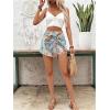 imageMakeMeChic Womens Floral Boho Shorts Twist Front Elastic Waist Summer SkortsMulticolor a