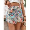 imageMakeMeChic Womens Floral Boho Shorts Twist Front Elastic Waist Summer SkortsMulticolor a