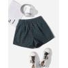 imageMakeMeChic Womens Gingham Pajama Bottom Elastic Waist Wide Leg Sleepwear Plaid Lounge ShortsGreen