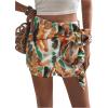 imageMakeMeChic Womens Knot Side Wrap Shorts Tie Dye Zip Back Skort Casual Summer ShortsMulticolor a