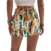 imageMakeMeChic Womens Knot Side Wrap Shorts Tie Dye Zip Back Skort Casual Summer ShortsMulticolor a