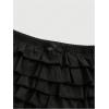 imageMakeMeChic Womens Leopard Bloomer Shorts Ruffle Hem Layered Y2K Bow Front Micro ShortsBlack