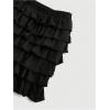 imageMakeMeChic Womens Leopard Bloomer Shorts Ruffle Hem Layered Y2K Bow Front Micro ShortsBlack