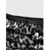 imageMakeMeChic Womens Leopard Bloomer Shorts Ruffle Hem Layered Y2K Bow Front Micro ShortsGrey