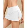 imageMakeMeChic Womens Mini Skirt with Shorts Y2K Pencil Micro SkortWhite Solid a