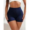 imageMakeMeChic Womens Workout Biker Shorts Elastic High Waisted Spandex Skinny Yoga Sporty ShortsDark Blue