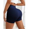 imageMakeMeChic Womens Workout Biker Shorts Elastic High Waisted Spandex Skinny Yoga Sporty ShortsDark Blue