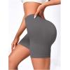 imageMakeMeChic Womens Workout Biker Shorts Elastic High Waisted Spandex Skinny Yoga Sporty ShortsDark Grey