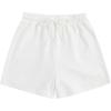 imageMakeMeChic Womens Elastic Waist Drawstring Sweat Shorts Workout Running Track ShortsWhite