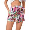imageMakeMeChic Womens Knot Side Wrap Shorts Tie Dye Zip Back Skort Casual Summer ShortsMulticolor C