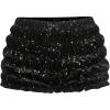 imageMakeMeChic Womens Leopard Bloomer Shorts Ruffle Hem Layered Y2K Bow Front Micro ShortsBlack Multi
