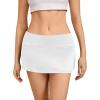 imageMakeMeChic Womens Mini Skirt with Shorts Y2K Pencil Micro SkortWhite Solid a
