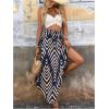 imageMakeMeChic Womens Boho Skirt Summer Beach Floral Flowy Long Midi SkirtBlue