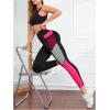 imageMakeMeChic Womens High Waist Skinny Sheer Mesh Insert Workout Leggings Yoga TightsMulticolor