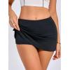 imageMakeMeChic Womens Mini Skirt with Shorts Aline Micro Skort Y2K Short SkirtBlack