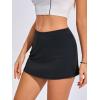 imageMakeMeChic Womens Mini Skirt with Shorts Aline Micro Skort Y2K Short SkirtBlack