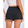 imageMakeMeChic Womens Mini Skirt with Shorts Aline Micro Skort Y2K Short SkirtBlack