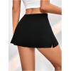 imageMakeMeChic Womens Mini Skirt with Shorts Aline Micro Skort Y2K Short SkirtPetite Black