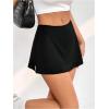 imageMakeMeChic Womens Mini Skirt with Shorts Aline Micro Skort Y2K Short SkirtPetite Black