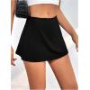 imageMakeMeChic Womens Mini Skirt with Shorts Aline Micro Skort Y2K Short SkirtPetite Black