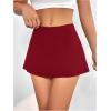 imageMakeMeChic Womens Mini Skirt with Shorts Aline Micro Skort Y2K Short SkirtPetite Burgundy