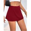 imageMakeMeChic Womens Mini Skirt with Shorts Aline Micro Skort Y2K Short SkirtPetite Burgundy