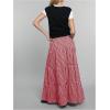 imageMakeMeChic Womens Plaid Print Tiered Layer A Line Ruffle Hem Loose Fit Casual Long Maxi SkirtsRed