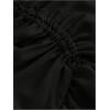 imageMakeMeChic Womens Ruched Ruffle Hem Tiered High Low Asymmetrical Drawstring Maxi Long SkirtsBlack