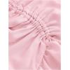 imageMakeMeChic Womens Ruched Ruffle Hem Tiered High Low Asymmetrical Drawstring Maxi Long SkirtsPink