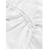 imageMakeMeChic Womens Ruched Ruffle Hem Tiered High Low Asymmetrical Drawstring Maxi Long SkirtsWhite
