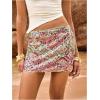 imageMakeMeChic Womens Sequin Skirt Mini Skirt Summer Bodycon Sparkly Skirt with Shorts UnderneathMulticolor