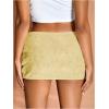 imageMakeMeChic Womens Sequin Skirt Mini Skirt Summer Bodycon Sparkly Skirt with Shorts UnderneathYellow