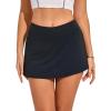 imageMakeMeChic Womens Mini Skirt with Shorts Aline Micro Skort Y2K Short SkirtBlack